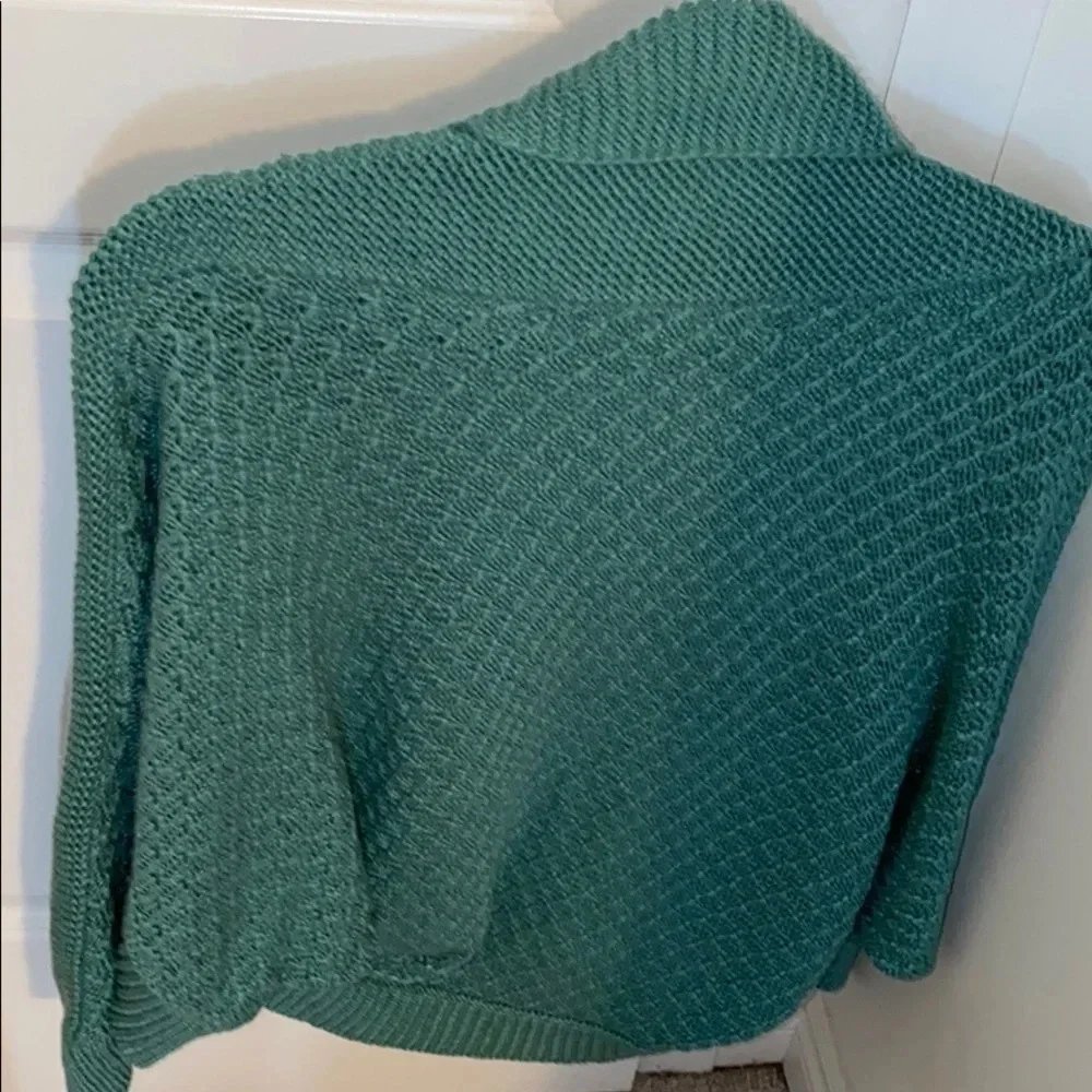 Zara Teal slouchy open knit  cardigan M - Picture 11 of 12
